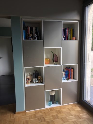 Einbauschrank Einbauregal mit Materialmix